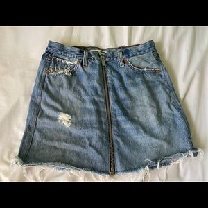 Shop RE/DONE Levi Denim Skirt